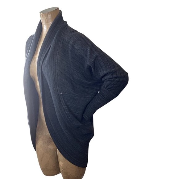 Aritzia Wilfred Diderot Studded Cocoon Circle Open Cardigan Sweater M Gray #76V - Picture 5 of 8